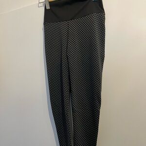 Women's Black Patterned Skinny Pants
